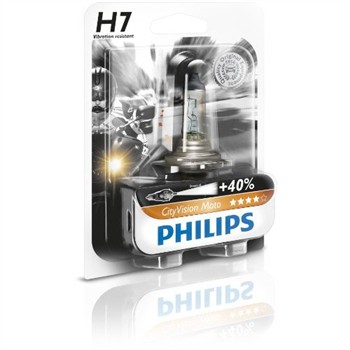 1 ampoule 2 roues Philips H7 City Vision pour 17