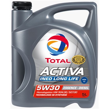 Huile TOTAL Activa Ineo Long Life mixte 5W30 5 L pour 70