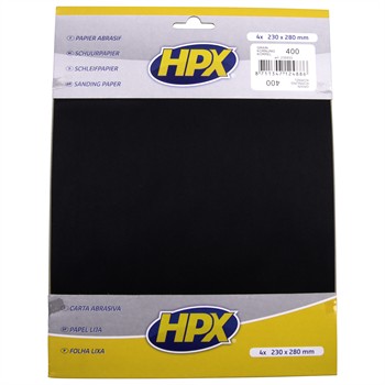 4 feuilles de papier abrasif  l'eau HPX P400 pour 5