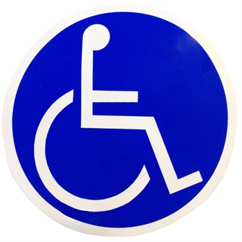 1 sticker autocollant Personne Handicape pour 3