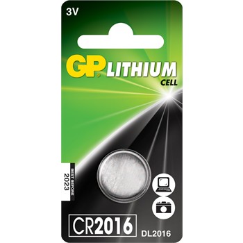 1 pile bouton GP LITHIUM CR2016 3V pour 4