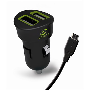 Chargeur allume cigares COYOTE 2xUSB pour 20