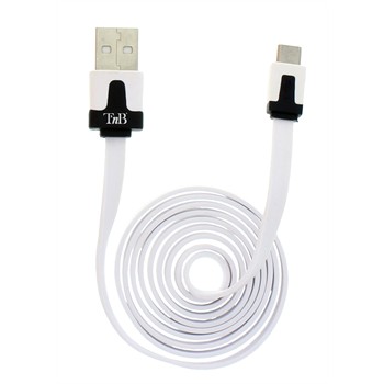 Cble plat blanc USB / micro USB TNB pour 8