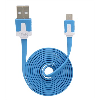 Cble plat bleu USB / micro USB TNB pour 8