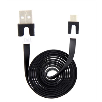 Cble plat noir USB / micro USB TNB pour 8