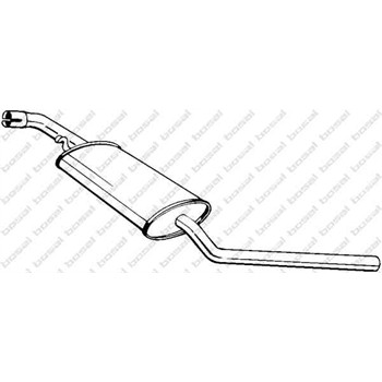 Silencieux intermdiaire BOSAL rfrence 281-463 pour 105
